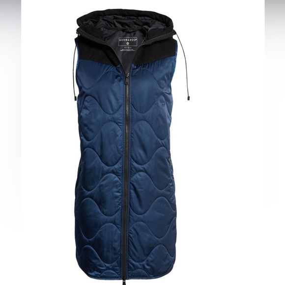 Bernardo Longline Quilted Mixed Media EcoPlume Vest - Picture 5 of 16